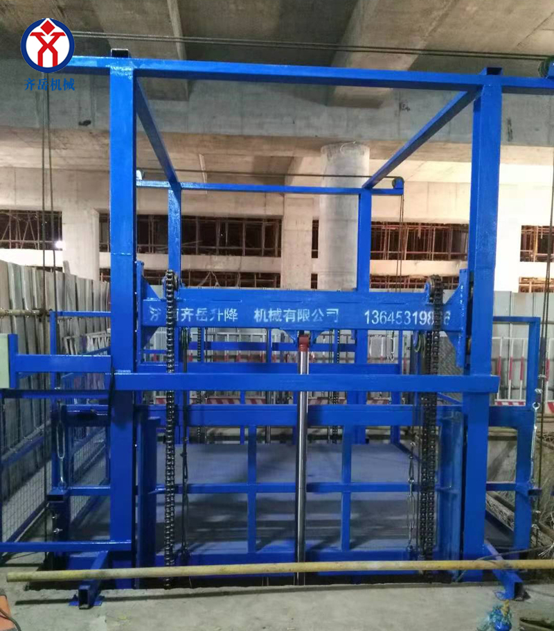 青島膠州膠東國際機場導軌式升降平臺安裝驗收